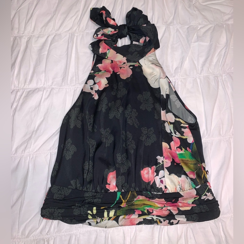 Zara - FLORAL PRINT HALTER TOP